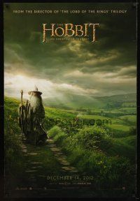 5f381 HOBBIT: AN UNEXPECTED JOURNEY teaser DS 1sh '12 cool image of Ian McKellen as Gandalf!