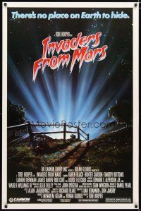 5f414 INVADERS FROM MARS pg style 1sh '86 Tobe Hooper, art by Rider, no place on Earth to hide!