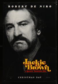 5f423 JACKIE BROWN teaser 1sh '97 Quentin Tarantino, cool close-up of Robert De Niro!