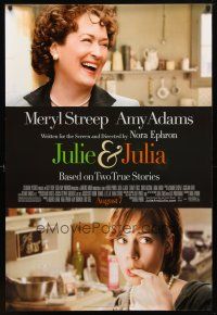 5f435 JULIE & JULIA advance DS 1sh '09 Meryl Streep as Julia Childs, Amy Adams!