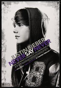 5f441 JUSTIN BIEBER: NEVER SAY NEVER advance DS 1sh '11 cool profile image of singer!