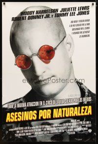 5f568 NATURAL BORN KILLERS Spanish/U.S. 1sh '94 Oliver Stone classic, Woody Harrelson, Juliette Lewis!