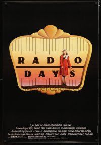 5f632 RADIO DAYS 1sh '87 Woody Allen, Seth Green, Dianne Wiest, New York City!