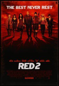 5f638 RED 2 advance DS 1sh '13 Willis, John Malkovich, Mary-Louise Parker, Catherine-Zeta Jones!