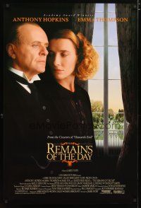 5f641 REMAINS OF THE DAY int'l DS 1sh '93 close up of Anthony Hopkins & Emma Thompson!