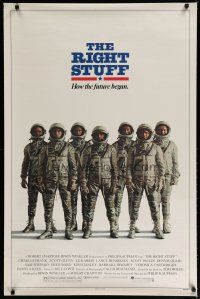 5f655 RIGHT STUFF advance 1sh '83 great line up of the first NASA astronauts all suited up!