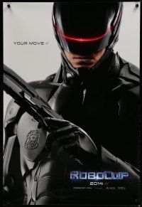 5f657 ROBOCOP teaser DS 1sh '14 cool close-up of Joel Kinnaman in the title role!