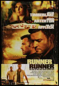 5f669 RUNNER RUNNER style A advance DS 1sh '13 Justin Timberlake, Gemma Arterton, Ben Affleck!