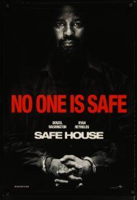 5f676 SAFE HOUSE white title teaser DS 1sh '12 cool image of Denzel Washington!