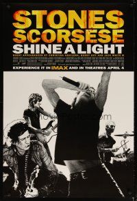5f690 SHINE A LIGHT advance DS 1sh '08 Martin Scorcese's Rolling Stones documentary, concert image!