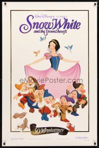 5f706 SNOW WHITE & THE SEVEN DWARFS foil 1sh R87 Walt Disney animated cartoon fantasy classic!