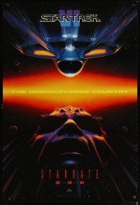 5f719 STAR TREK VI teaser 1sh '91 cool sci-fi image, The Undiscovered Country!