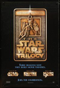 5f732 STAR WARS TRILOGY DS 1sh '83 George Lucas classic, Revenge of the Jedi!