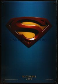 5f738 SUPERMAN RETURNS teaser DS 1sh '06 Bryan Singer, Parker Posey, Kate Bosworth, Kevin Spacey