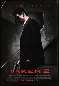 5f741 TAKEN 2 style A advance DS 1sh '12 cool image of Liam Neeson w/gun!