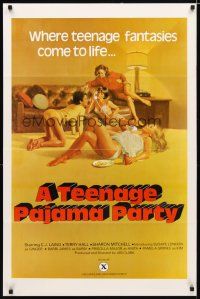 5f743 TEENAGE PAJAMA PARTY 1sh '77 C.J. Laing, Terry Hall, Gignilliat art of sexy teens!