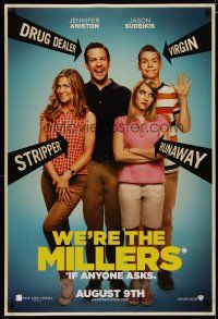 5f812 WE'RE THE MILLERS teaser DS 1sh '13 Jennifer Aniston, Jason Sudeikis, Emma Roberts & Poulter!