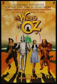 5f827 WIZARD OF OZ advance DS 1sh R98 Victor Fleming, Judy Garland all-time classic!