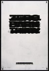 5f848 ZERO DARK THIRTY teaser DS 1sh '12 Jessica Chastain, cool redacted title design!