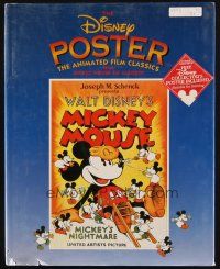 5g280 DISNEY POSTER hardcover book '93 filled with wonderful full-page color cartoon images!