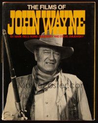 5g298 FILMS OF JOHN WAYNE hardcover book '70 an illustrated biography of the cowboy legend!