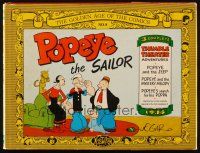 5g333 POPEYE THE SAILOR hardcover book '71 3 complete Thimble Theater Adventures by E.C. Segar!
