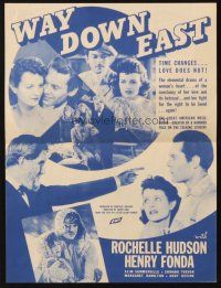5g143 WAY DOWN EAST herald '35 Henry Fonda & Rochelle Hudson, time changes but love does not!