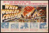 5g146 WHEN WORLDS COLLIDE herald '51 George Pal classic doomsday thriller, planets destroy Earth!