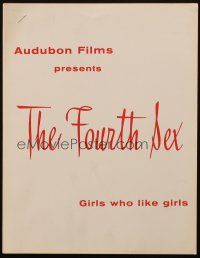 5g614 FOURTH SEX pressbook '61 La Quatrieme sexe, Radley Metzger, they are girls who like girls!