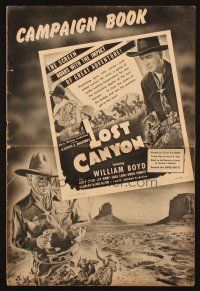 5g729 LOST CANYON pressbook '42 cowboy William Boyd as Hopalong Cassidy, Andy Clyde, Lola Lane
