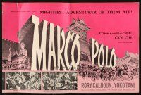 5g748 MARCO POLO pressbook '62 Rory Calhoun, Yoko Tani, the mightiest adventurer of them all!