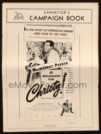5g763 MILLIONAIRE FOR CHRISTY pressbook '51 Fred MacMurray embraces Eleanor Parker!