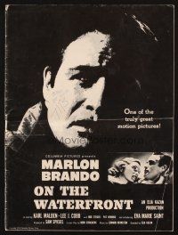 5g805 ON THE WATERFRONT pressbook '54 Elia Kazan classic, many images of Marlon Brando!