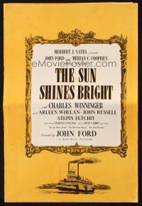 5g927 SUN SHINES BRIGHT pressbook '53 Charles Winninger, Irvin Cobb stories adapted by John Ford!