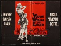 5g998 YOUNG, WILLING & EAGER pressbook '62 youth seeking thrills, great bad girl image!
