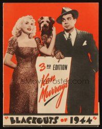 5g357 BLACKOUTS OF 1944 stage play souvenir program book '44 Ken Murray, Marie Wilson & Daisy!