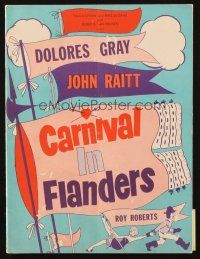 5g362 CARNIVAL IN FLANDERS stage play souvenir program book '53 legendary flop by Preston Sturges!