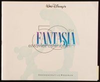 5g369 FANTASIA souvenir program book R90 Disney classic 50th anniversary, great cartoon images!