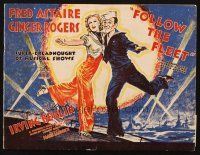 5g373 FOLLOW THE FLEET English promo brochure '36 Fred Astaire, Ginger Rogers, Irving Berlin