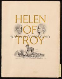 5g385 HELEN OF TROY promo brochure '56 Robert Wise, Rossana Podesta, cool Trojan horse art!