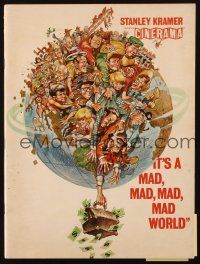 5g389 IT'S A MAD, MAD, MAD, MAD WORLD souvenir program book '64 Cinerama, cool art by Jack Davis!