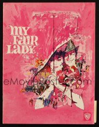 5g401 MY FAIR LADY softcover souvenir program book '64 Audrey Hepburn, Rex Harrison, Bob Peak art!