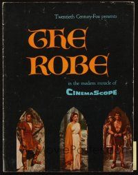 5g410 ROBE souvenir program book '53 Richard Burton, Jean Simmons, greatest story of love & faith!