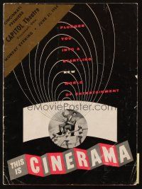 5g430 THIS IS CINERAMA souvenir program book '54 plunges you into a new world of entertainment!