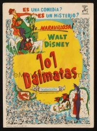 5g228 ONE HUNDRED & ONE DALMATIANS Spanish herald '61 classic Disney canine family cartoon!