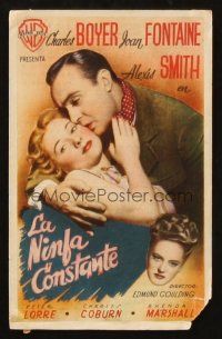 5g165 CONSTANT NYMPH Spanish herald '43 Joan Fontaine, Charles Boyer, Alexis Smith, different!