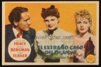 5g175 DR. JEKYLL & MR. HYDE Spanish herald '48 Spencer Tracy, Ingrid Bergman & Lana Turner!