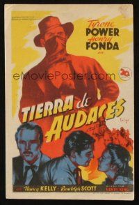 5g202 JESSE JAMES Spanish herald '39 Soligo art of outlaws Tyrone Power & Henry Fonda!