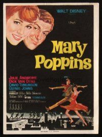 5g214 MARY POPPINS Spanish herald '65 Julie Andrews & Dick Van Dyke in Disney's musical classic!