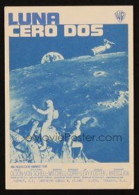 5g219 MOON ZERO TWO Spanish herald '69 the first moon western, cool image of astronauts in space!